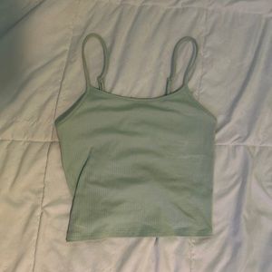 plain sage green spaghetti strap tank from american eagle